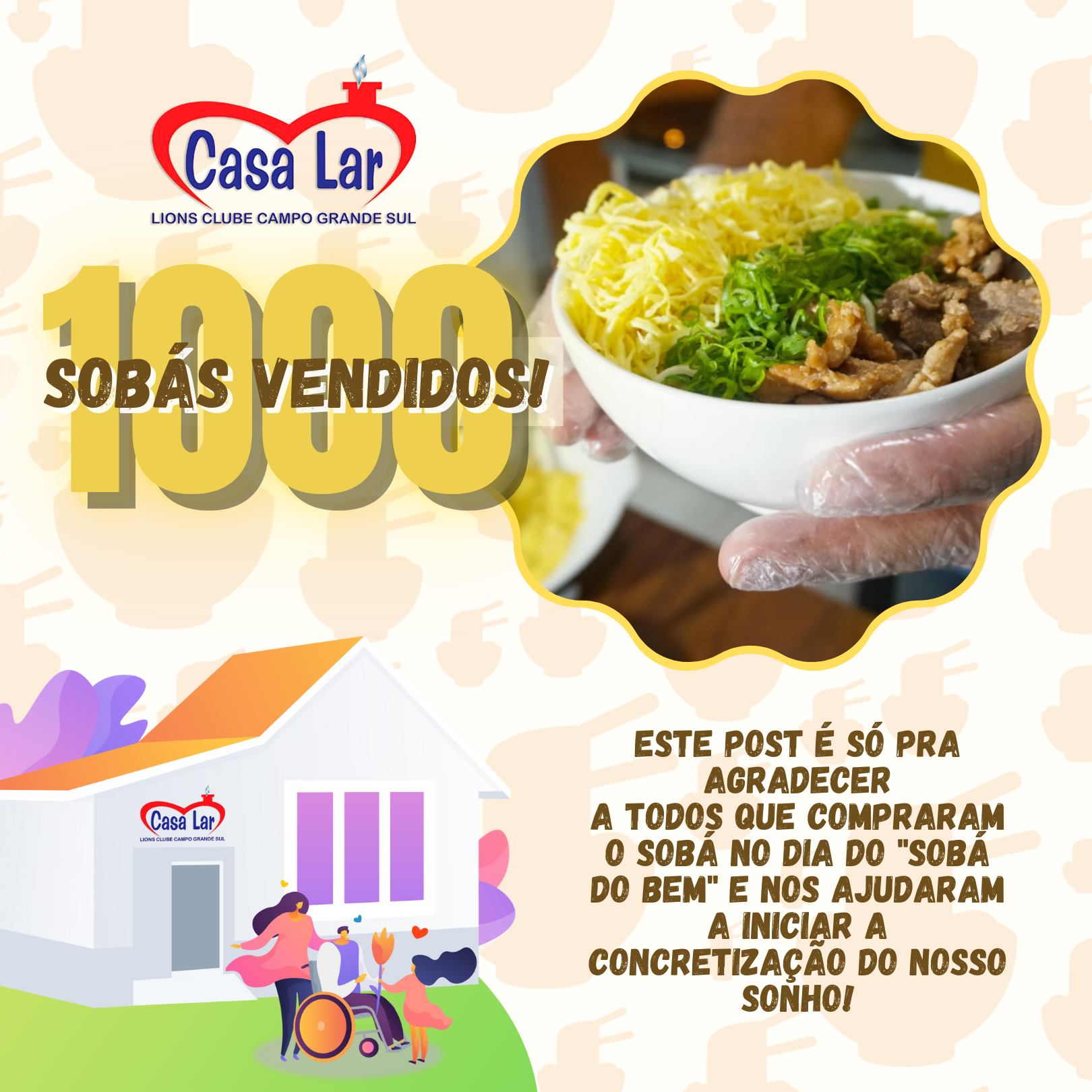 Sobá do Bem - 1000 sobas vendidos