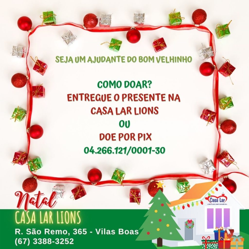 Campanha Natal Casa Lar Lions 2021